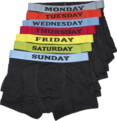 Produktbild von Herren Boxershorts / Unterhosen, Motiv Wochentage, 7 Stück MU138 (M (Bund 84-89cm)) (Schwarz)