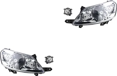 Produktbild von Scheinwerfer Satz passend für Fiat Scudo 272 01/ 2007 - H4 L+R + Nebels. 1400455580 00006208C5 6208C5 1401368180 6206L0 6208L0 SU001A12 Johns