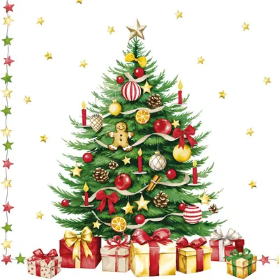 Produktbild von Airlaid Serviette Tannenbaum, 40 x 40 cm, 50 Stück - Mank