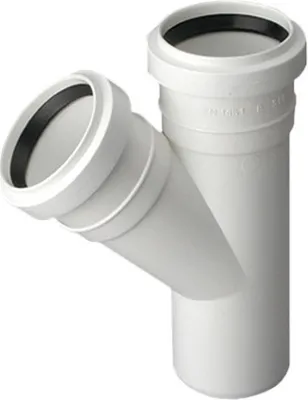 Obrázek produktu pro Instalace odpadní vody T-spojka 32 / 32 mm průměr potrubí 45 stupňů úhel