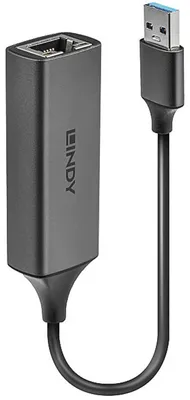 Produktbild von Lindy 43298, Kabelgebunden, USB, Ethernet, 5000 Mbit/s, Silber