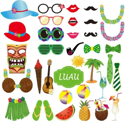 Produktbild von Oblique Unique 35 Fotorequisiten Fotoaccessoires Sommer Hawaii Party Photo Booth
