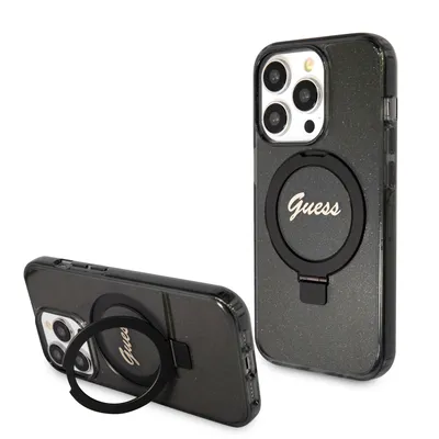 Immagine prodotto di Guess Guhmp15Lhrsgsk Iphone 15 Pro 6.1 Czarny/Nero Custodia rigida ad anello Script Glitter Magsafe