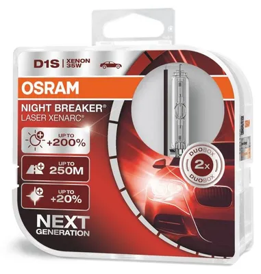 Image de Kit 2 Ampoules Xénon auto Osram XENARC® NIGHT BREAKER® LASER D1S 220% 66140XNN-HCB