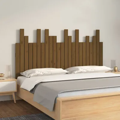 Produktbild von Möbel Wand-Kopfteil Honigbraun 146,5x3x80 cm Massivholz Kiefer - Bettkopfteil 824796
