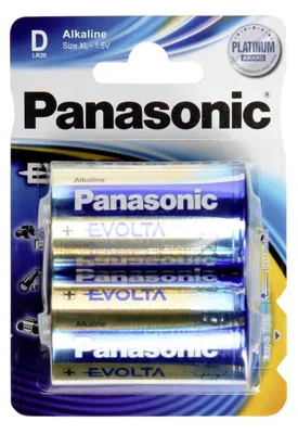 Obrázek produktu pro Panasonic Evolta D, Baterie na jedno použití, Alkalický, 1,5 V, 2 kusů, Modrá, D