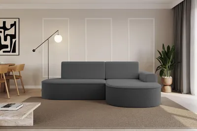 Produktbild von ALTDECOR Ecksofa mit Schlaffunktion und Bettkasten MARI-L1-S - 283x167x73cm Grau - Corner Sofa Eckcouch Couch L-Form, links/rechts angeordnet Schlafcouch Ausziehbar Wohnlandschaft