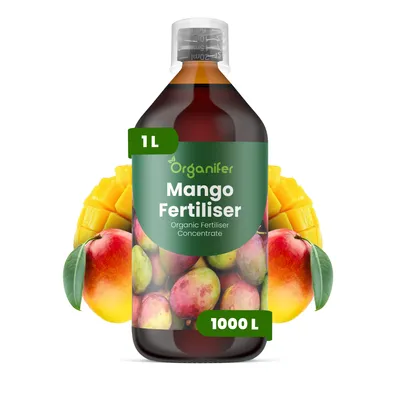 Produktbild von Mango Flüssigdünger 1L – 2-1-8 NPK – Flüssig-Pflanzendünger für Mangobäume – Organifer