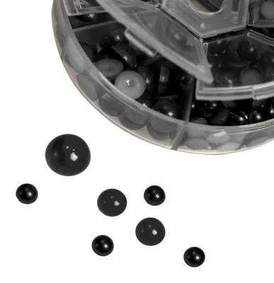 Strasssteine Cabochons Kunststoff schwarz
