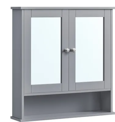 Produktbild von VASAGLE Spiegelschrank mit verstellbare Ablageund 2 Türen Badschrank