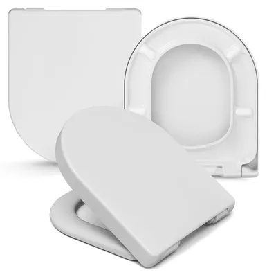 Produktbild von WC-Sitz für Omnires Ottawa, Duroplast Weiß, Soft-Close, abnehmbar, antibakteriell, 42,5 x 37 cm