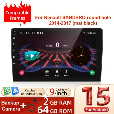 Produktbild von Android 15 Autoradio – 2-DIN Multimediasystem – Touchscreen-Navigationssystem – Bluetooth-Radio