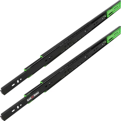 Immagine prodotto di KOTARBAU® Guide per cassetti 550 mm Guide per cassetti Push to Open in acciaio Nero per estrazione pesante Sistema di guide per cassetti Sistema di guide per cassetti