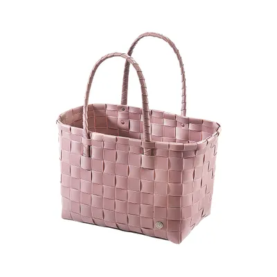 Produktbild von Kobolo torba na zakupy koszyk na zakupy pleciony plastikowy shopper - ROSE XXL - różowy - torba na zakupy torba na zakupy z rączką latem wytrzymała