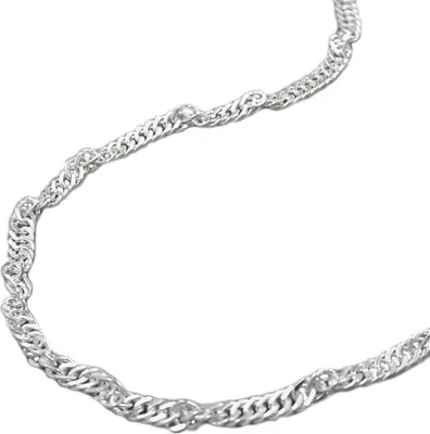 Produktbild von 2mm Fußkette Fußschmuck Singapurkette aus 925 Silber diamantiert 27cm