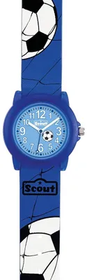 Immagine prodotto di Orologio al quarzo in plastica blu per ragazzi con pallone da calcio di Scout