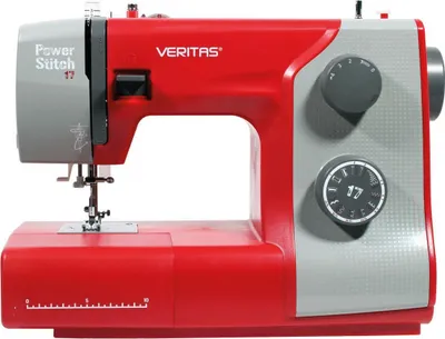 Produktbild von Veritas Power Stitch 17, Rot, Automatische Nähmaschine, Sägen, 4 Step, 0 - 4 mm, Leiter, Drehregler