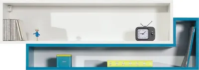 Produktbild von Furniture24 Hängeregal Wandregal MOBI MO14 Weiß/Türkis