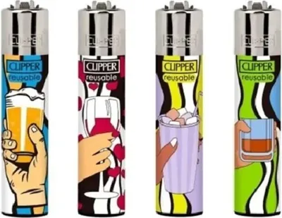 Produktbild von Clipper® Feuerzeuge 4er Set : Choose your Team