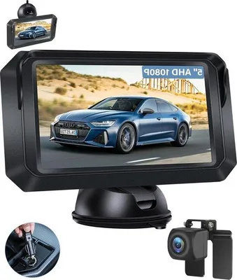 Obrázek produktu pro Zpětná kamera 1080p, 5palcový monitor, úhel záběru 140°, vodotěsná