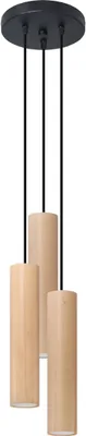Productafbeelding van Hanglamp CASANO, zwart-bruin, 3xGU10, 12W per lamp, aluminium, afmetingen: 100x20x20 cm, IP20, Pure Lume