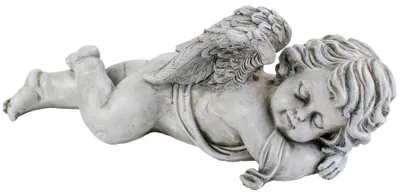 Produktbild von Grabschmuck Engel Figur schlafend Grabengel Deko 31,5 cm