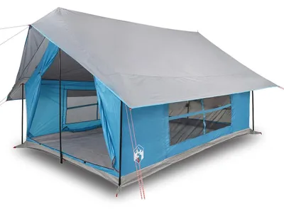 Image de vidaXL Tente de camping 5 personnes bleue étanche à l'eau