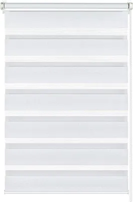 Produktbild von Doppelrollgardine ohne Bohren, DuoRollo, transparent und unsichtbar, weiß, 100 x 150 cm