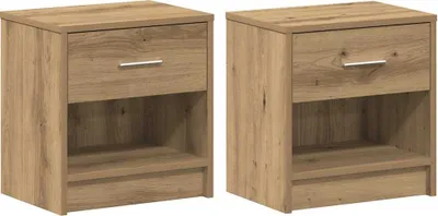 Obrázek produktu pro Noční stolky 2 ks se zásuvkou dub artisan 39 x 28 x 41 cm
