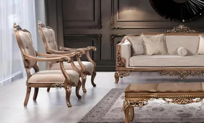Produktbild von Sessel Ohrensessel Sofa Luxus Wohnzimmer Barock Relax Polster Design Sitzer Neu