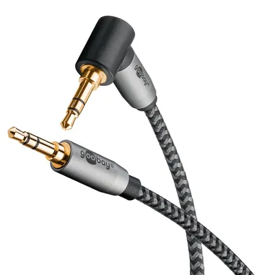 Obrázok produktu pre Goobay 65283, 3.5mm TRS, Samec, 3.5mm TRS, Samec, 5 m, Čierna, Strieborná