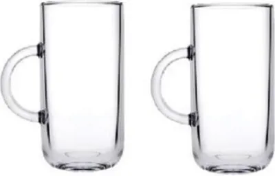 Immagine prodotto di Pasabahce 55743 Bicchiere da tè 2 pezzi con manico bicchieri da tè bicchieri da caffè bicchieri da caffè bicchieri da acqua tazze trasparenti