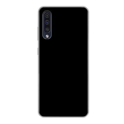 Produktbild von MuchoWow® Handyhülle Schutzhülle Hülle für Samsung Galaxy A50 Schwarz - Dunkel - Massiv - Farbe Silikon Softcase Handy Hülle - Mobiltelefonhülle