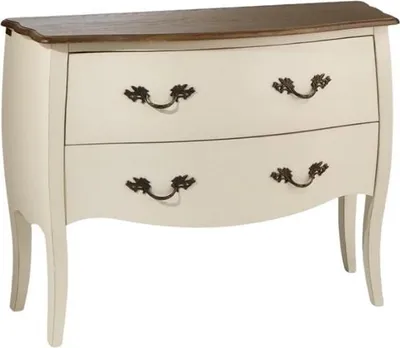 Produktbild von Shabby-Chic-Kommode, Eichenplatte, 2 Schubladen