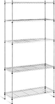 Zdjęcie produktu dla Regał Magazynowy Druciany Ażurowy Kolor Szary 180X90X35Cm Do 150Kg