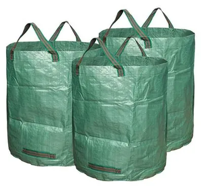 Image de Sacs robustes pour déchets de jardin RAM – 272 litres – 3 sacs – Poignées industrielles et tissu résistant