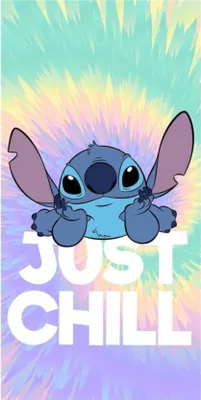 Produktbild von Disney Stitch Strandtuch/Badetuch ,Just Chill ,70x140 cm
