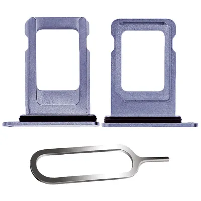 Produktbild von iPHONE 13 PRO / MAX SIM KARTEN HALTER TRAY ADAPTER FACH STECKER SLOT CARD + NADEL SIERRABLAU