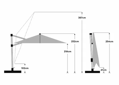 Produktbild von Suncomfort by Glatz Sonnenschirm Ampelschirm Sunflex 300x300cm, Farbe ecru beige