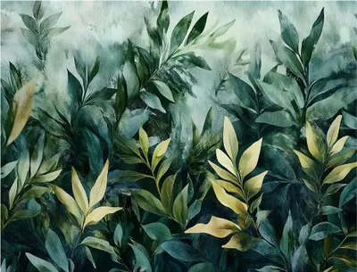 Produktbild von Fototapete Blätter Grün Natur - 300x210 cm - inklusive kleister - Vlies Tapete Vliestapete Wohnzimmer Schlafzimmer Küche Modern Wandtapete