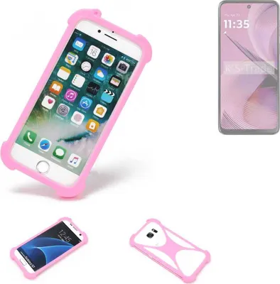 Produktbild von K-S-Trade Handy Hülle kompatibel mit Motorola Moto G55 5G Schutz Hülle Bumper Silikon Schutz Hülle Cover Case Silikoncase Silikonbumper TPU