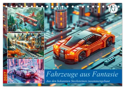 Produktbild von Fahrzeuge aus Fantasie (Tischkalender 2027 DIN A5 quer), CALVENDO Monatskalender