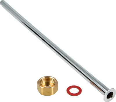 Produktbild von tecuro Kupferrohr, weich, Ø 10 mm x 300 mm, mit 1/2 Zoll Bördelrand inkl. Anschlussmutter