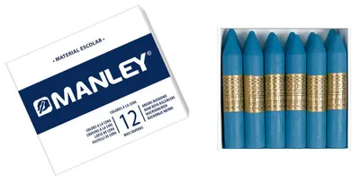 Productafbeelding van MANLEY, 20 stuks, 12 kleuren, wasstiften