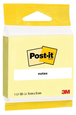 Produktbild von 3M Post-it Notes Haftnotizen 76 x 76 mm gelb Blister 100 Blatt