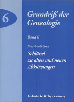 Produktbild von Schlüssel zu alten und neuen Abkürzungen