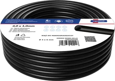 Zdjęcie produktu dla Wąż do mikrozraszaczy Wąż do nawadniania Nawadnianie ogrodu Odporny na promieniowanie UV Elastyczny Elastyczny wąż 4,0 mm x 1,0 mm (50 metrów)