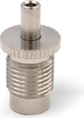 Produktbild von Drahtseilhalter / Gripper 15, Außengewinde M10x1, für Drahtseil Ø1,0-1,5mm | vernickelt
