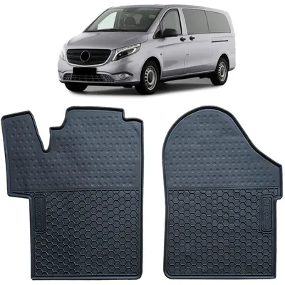 Obrázek produktu pro Koberečky do interiéru pro Mercedes-Benz V-Klasse W447 od roku 2014, prémiová kvalitní guma