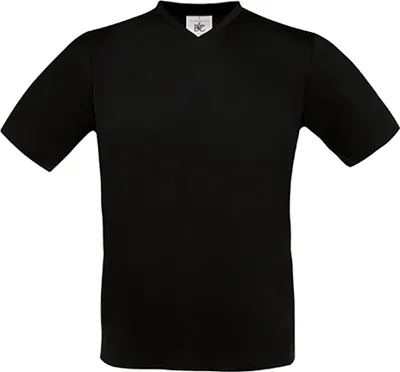 Produktbild von B&C TU006 | Exact V-Neck Herren T-Shirt - Farbe: Black - Größe: S